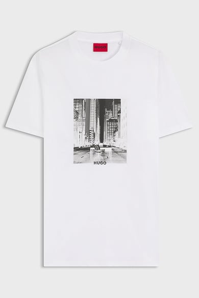 ΜΠΛΟΥΖΑ T-SHIRT HUGO - 100 ΛΕΥΚΟ